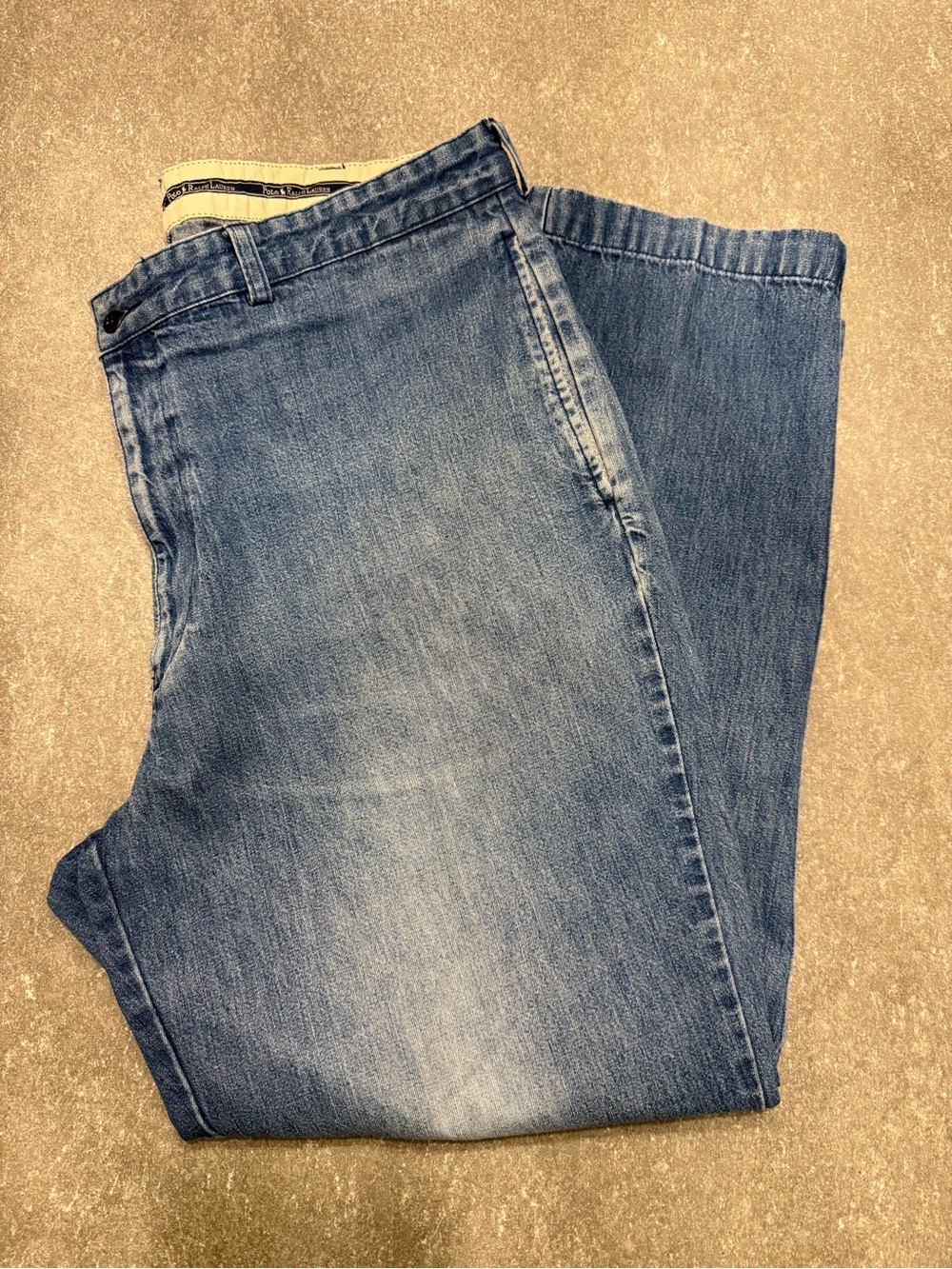 90’s Vintage Men’s Polo Ralph Lauren Gordon Pant Blue Denim Jeans 38x30